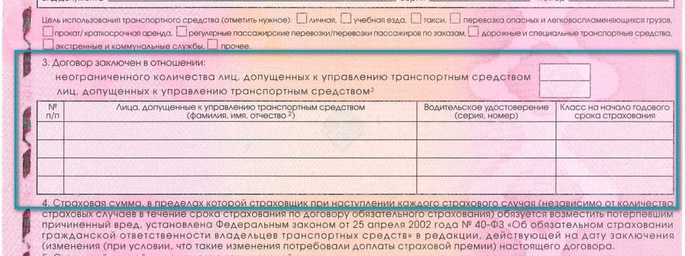 Водители разрешены в политике, если владелец не имеет лицензии